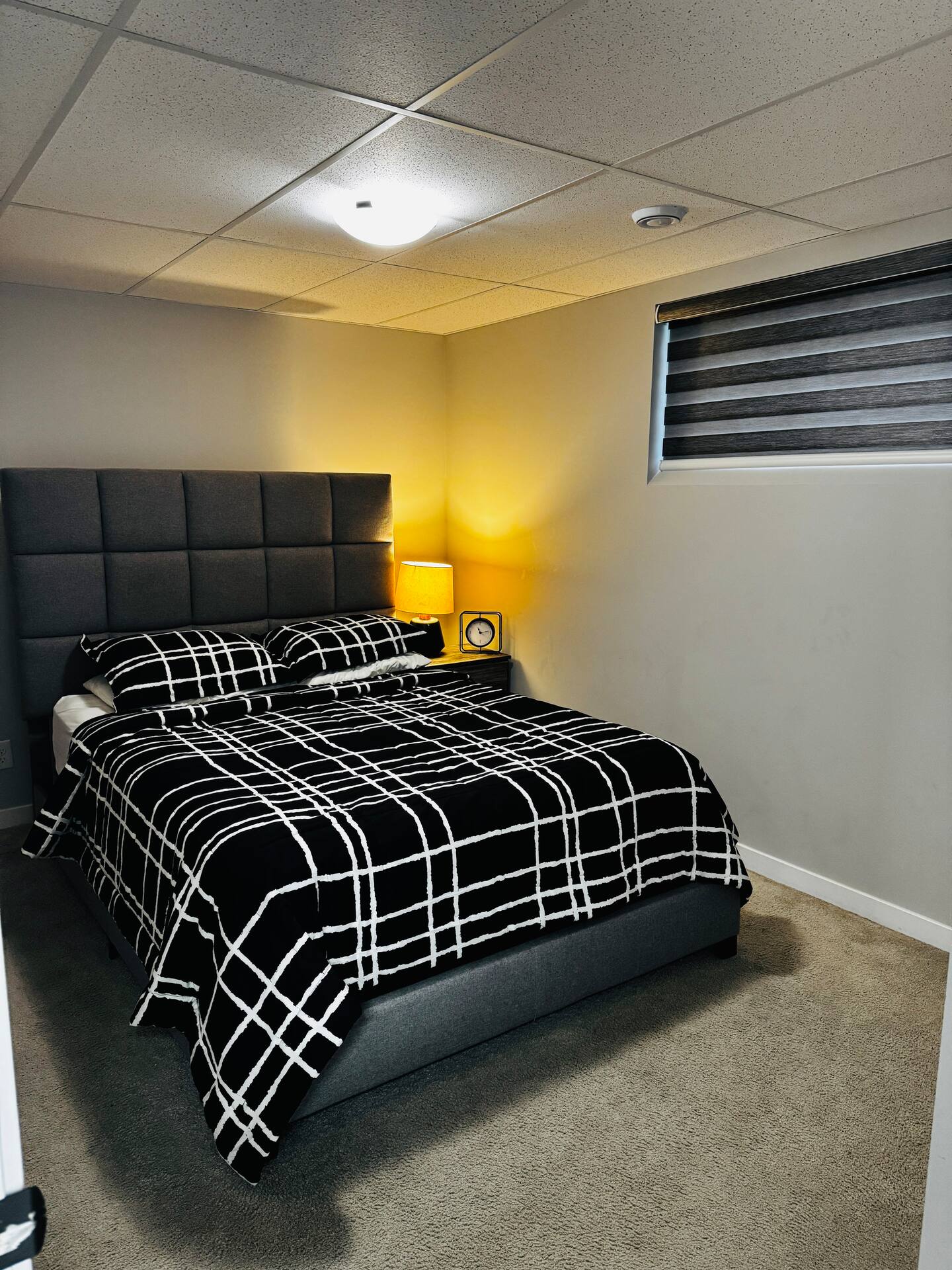 Queen Upholstered Bed Frame with Mattress
