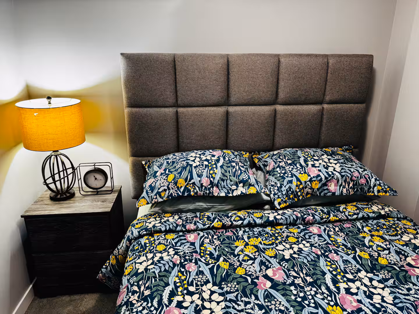 Bedside Table with Table Lamp for Sale