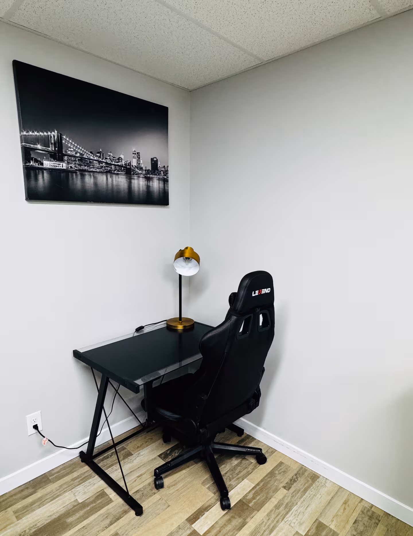 4-Piece Home Office Furniture and Decor Bundle